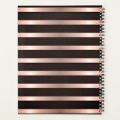 Sleek Pink Striped Boss Lady Planer (Rückseite)