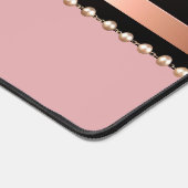 Sleek Pink Striped Boss Lady Schreibtischunterlage (Ecke)