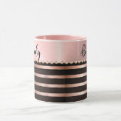 Sleek Pink Striped Boss Lady Tasse (Zentrum)