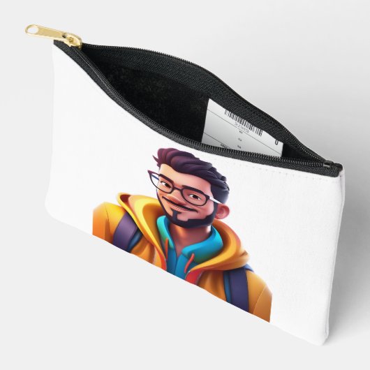 "Sleek Pouch Bag mit einzigartigem Design" Zubehörtasche (Offen)