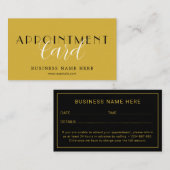 Sleek Professional Appointment Card for Scheduling Terminkarte (Vorne/Hinten)