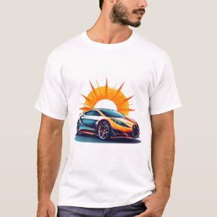 Sleek Racing Car Sonnenstrahl-Energie-Kunst T-Shirt
