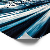 Sleek Racing Sports Car Drifting #4 Poster (Ecke)