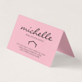 Sleek Real Anwesen Agent (pink) Visitenkarten (Vorderseite)
