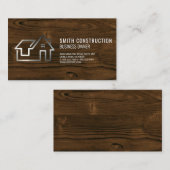 Sleek Real Anwesen Logo | Holzkörner Visitenkarte (Vorne/Hinten)