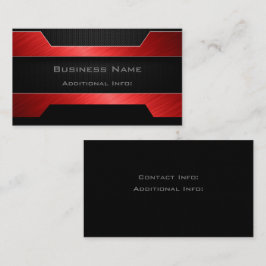 Sleek Red Metal Business Card Visitenkarte