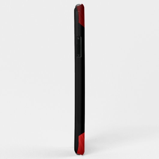 Sleek Red Metal Case-Mate iPhone Hülle (Hinten/Rechts)