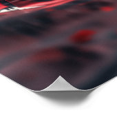 Sleek Red Nissan GTR 2028 Concept Car Side View Poster (Ecke)