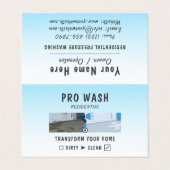 Sleek Residential Pressure Washing Before After Visitenkarten (Außenseite Aufgefaltet)