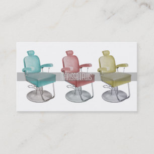 Sleek Retro Vintage Friseur Stylist Business Cards Visitenkarte