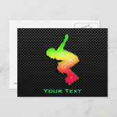 Sleek Rollerblading Postkarte (Vorne/Hinten)