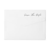 Sleek Romance | Schwarz Save the Date weiß | Wr (Rückseite)