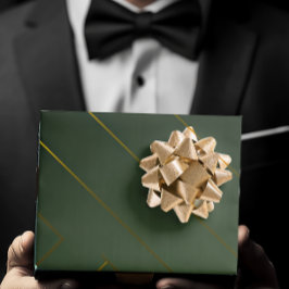 Sleek Sage Green und Gold Geschenkpapier Set