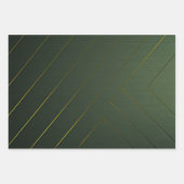 Sleek Sage Green und Gold Geschenkpapier Set (Vorderseite)