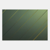 Sleek Sage Green und Gold Geschenkpapier Set (Vorderseite 3)