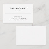 Sleek Schlicht Modernes Elegantes Design Beruflich Visitenkarte (Vorne/Hinten)