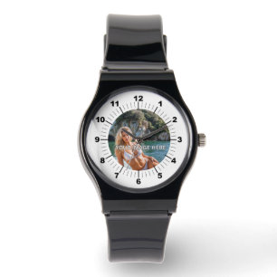 SLEEK! 🖤 Schwarzes Silikon-Armband Uhr