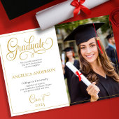 Sleek Script Foto Uni University Abschluss Ankündigung