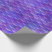 Sleek Shiny Lila Mermaid Scales Geschenkpapier (Ecke)