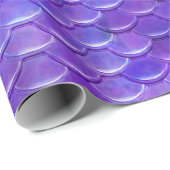 Sleek Shiny Lila Mermaid Scales Geschenkpapier (Rolleneckpunkt)