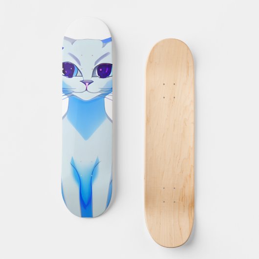Sleek Siamese Cat Skateboard (Vorderseite)