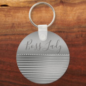 Sleek Silver Boss Lady Schlüsselanhänger (Vorderseite)