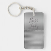 Sleek Silver Boss Lady Schlüsselanhänger (Vorderseite)