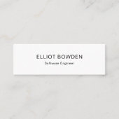 Sleek Simple Design Personalized Calling Card Telefonnummerkarte (Vorderseite)