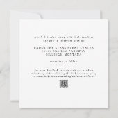 Sleek & Simple Modern B/W Square II Wedding Einladung (Rückseite)
