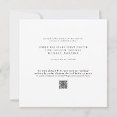 Sleek & Simple Modern B/W Square Wedding III Einladung (Rückseite)