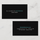 Sleek Simple Modern Business Cards Visitenkarte (Vorne/Hinten)