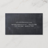 Sleek Simple Modern Chalkboard Visitenkarte (Rückseite)