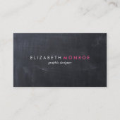 Sleek Simple Modern Chalkboard Visitenkarte (Vorderseite)