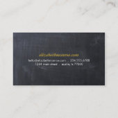 Sleek Simple Modern Chalkboard Visitenkarte (Rückseite)