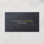Sleek Simple Modern Chalkboard Visitenkarte (Vorderseite)