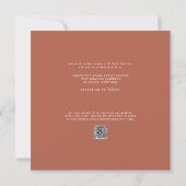 Sleek & Simple Modern Cinnamon Square Wedding Einladung (Rückseite)