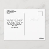 Sleek Simple Modern Custom Foto Baby Dusche Postkarte (Rückseite)