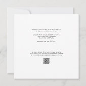 Sleek & Simple Modern Icy Blue Square Wedding Einladung (Rückseite)