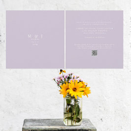 Sleek & Simple Modern Lavender Square Wedding Einladung