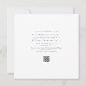 Sleek & Simple Modern Navy Square Brautparty Einladung (Rückseite)