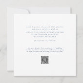 Sleek & Simple Modern Periwinkle Square Wedding Einladung (Rückseite)