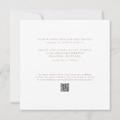 Sleek & Simple Modern Rose Gold Square Hochzeit Einladung (Rückseite)