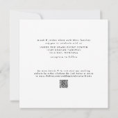 Sleek & Simple Modern Square B/W Wedding Einladung (Rückseite)
