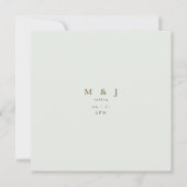 Sleek & Simple Modern Square Light Sage Wedding Einladung (Vorderseite)