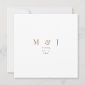 Sleek Simple Modern White Square Wedding Einladung (Vorderseite)
