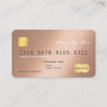 Sleek Simplistic Credit Card Shinting Rose Gold