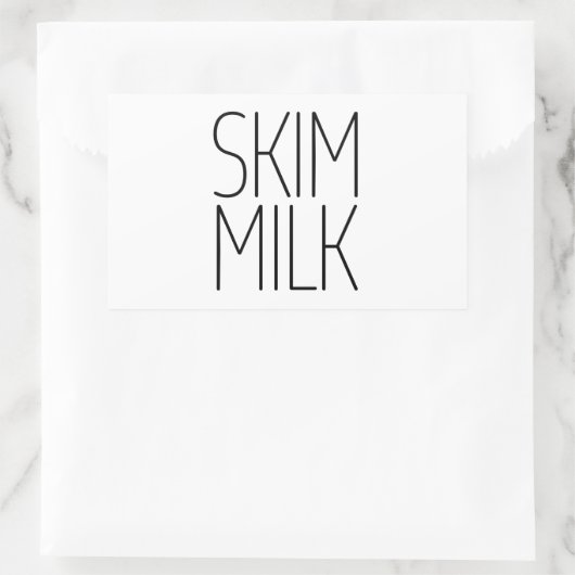 Sleek Skim Milk Rechteckiger Aufkleber (Tasche)