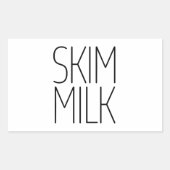 Sleek Skim Milk Rechteckiger Aufkleber (Vorderseite)