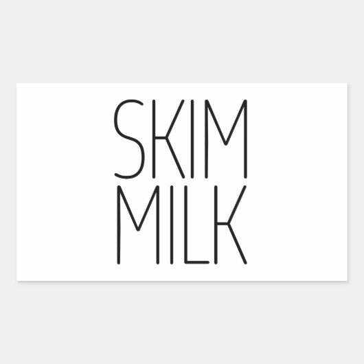 Sleek Skim Milk Rechteckiger Aufkleber (Vorderseite)