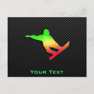 Sleek Snowboarding Postkarte